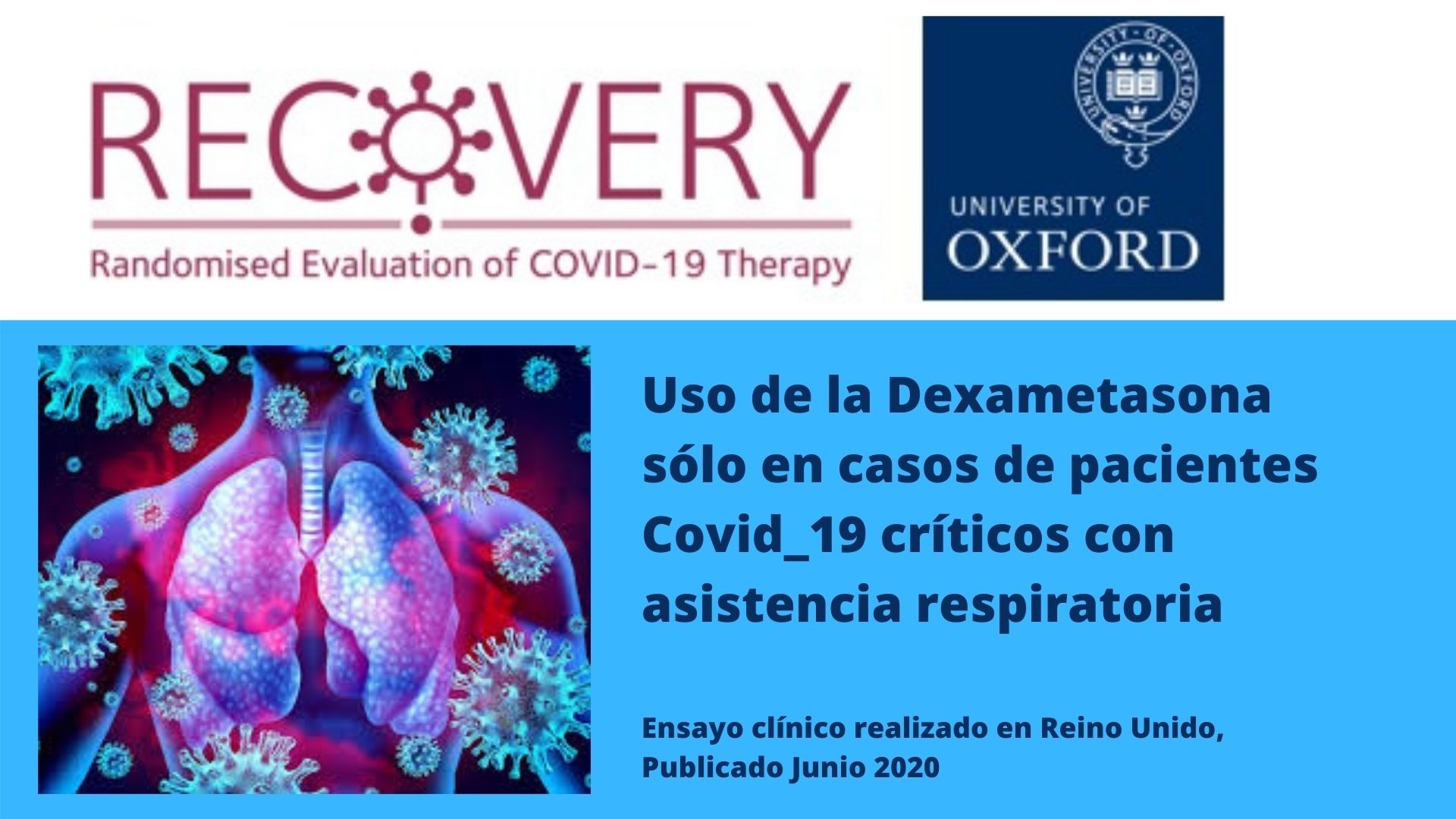 Lee más sobre el artículo La Dexametasona en pacientes COVID-19 con asistencia respiratoria